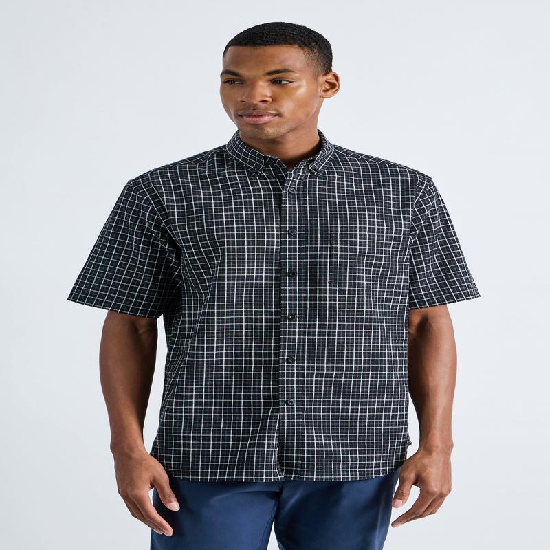 Short Sleeve Button-Down Linen Shirt
