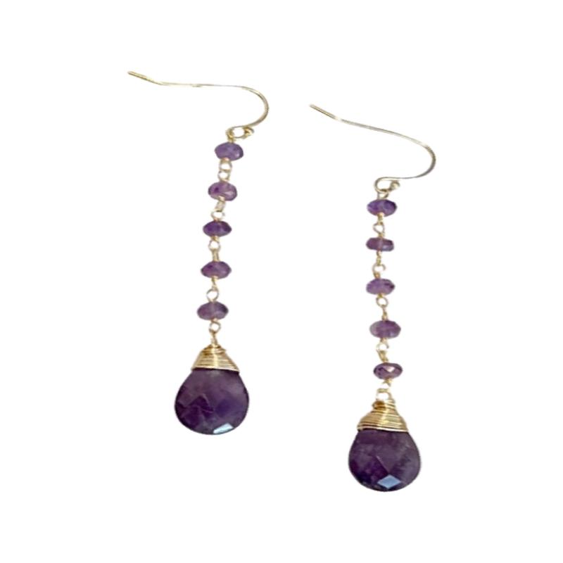 Amethyst Teardrop Earrings