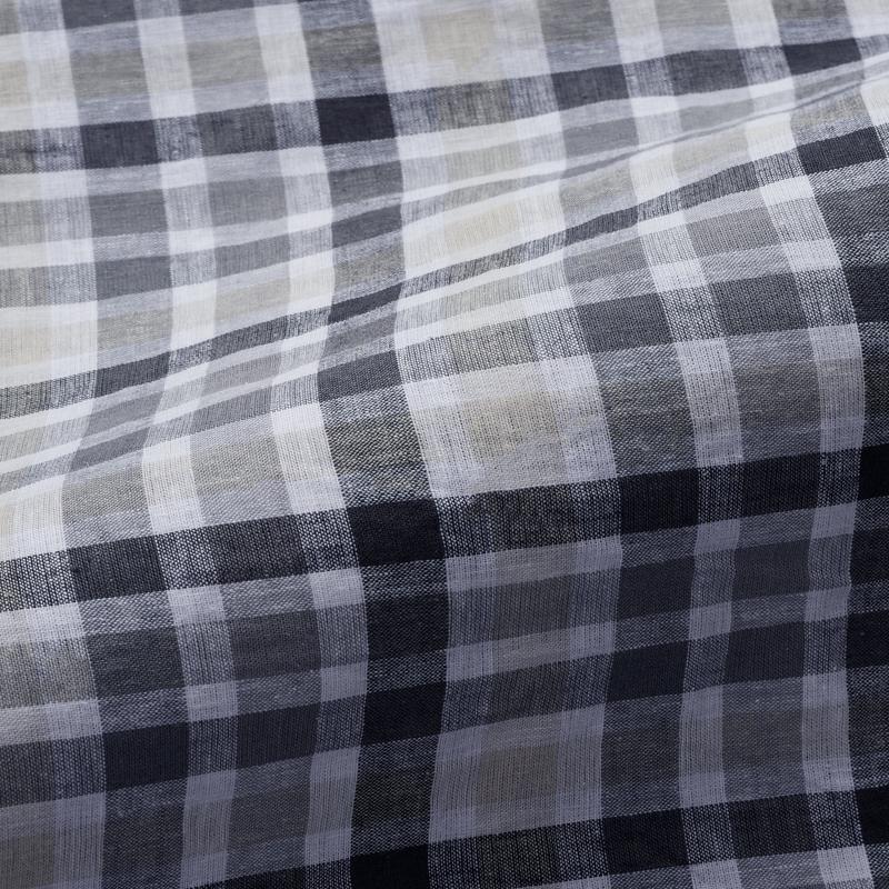 Big & Tall Short Sleeve Button Down Linen Shirt - Dark Grey