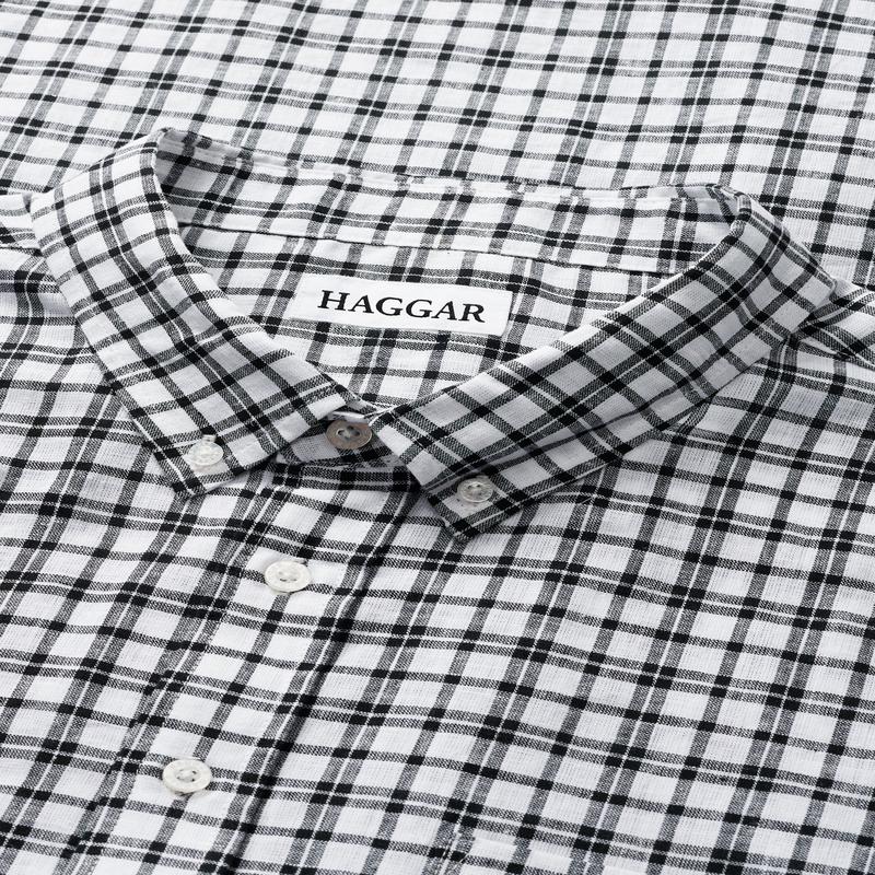 Big & Tall Short Sleeve Button Down Linen Shirt - White