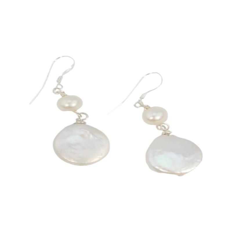 Coin Pearl Dangles