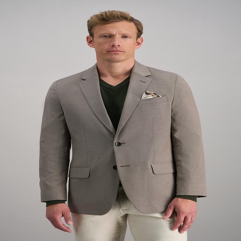 J.M. Haggar Mini Dobby Sport Coat - Mocha