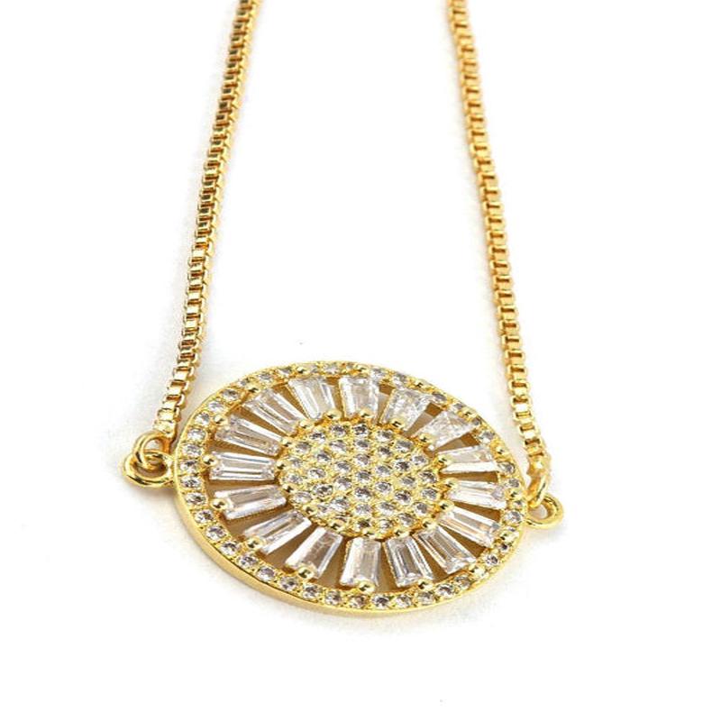 Large Harper Crystal Adjustable Bracelet in Gold