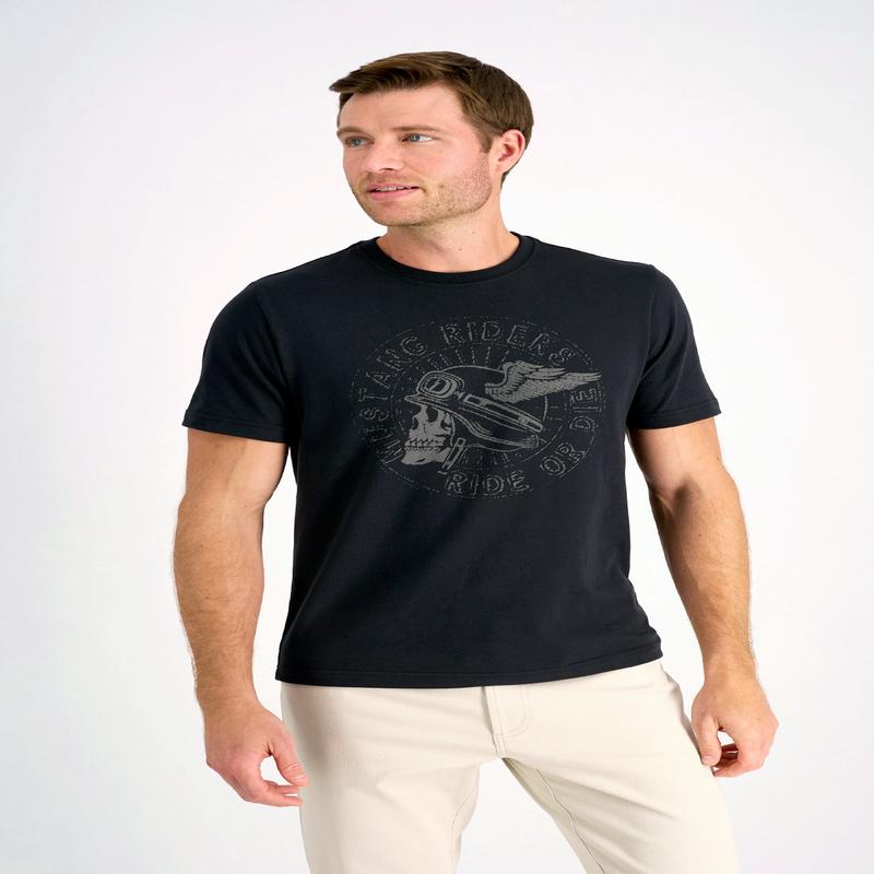 Mustang Graphic Jersey Tee - Black