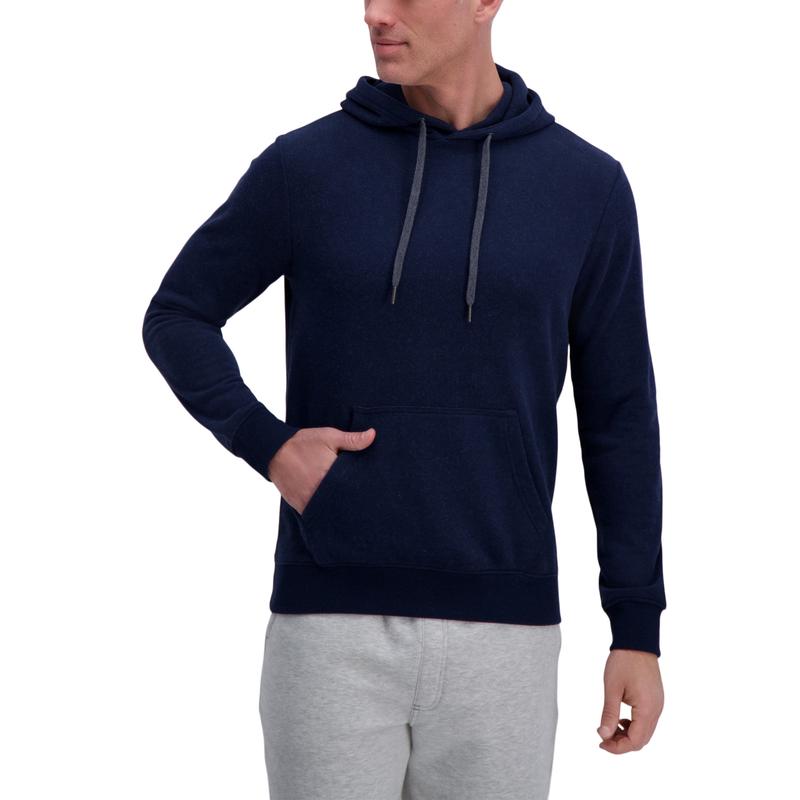Pullover French Terry Fleece Hoodie Sweatshirt - Dark Navy