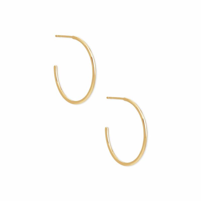 18k Gold Plated Hoops