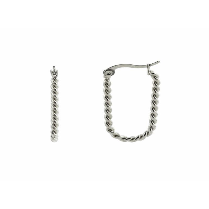 Elle Twisted Hoops in Silver