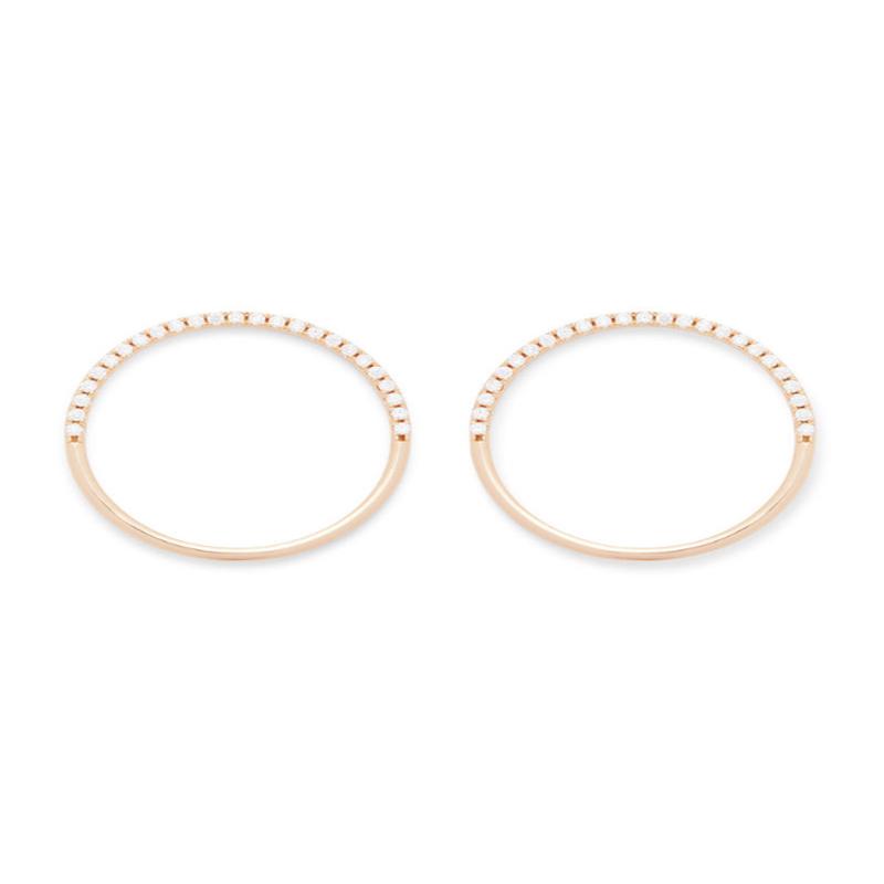 Pave Hoop Rose Gold