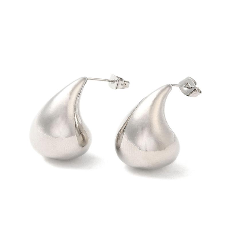 Chunky Silver Teardrops