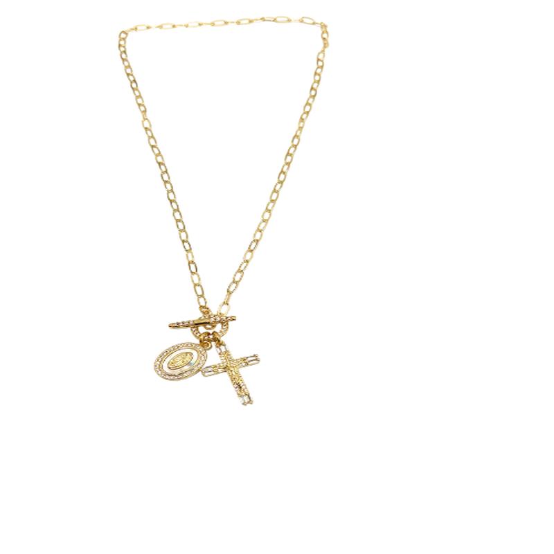 Cross Toggle Necklace