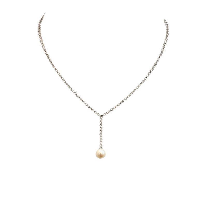 Elle Pearl Y Necklace