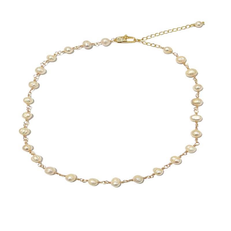 Kiera Pearl Necklace Gold