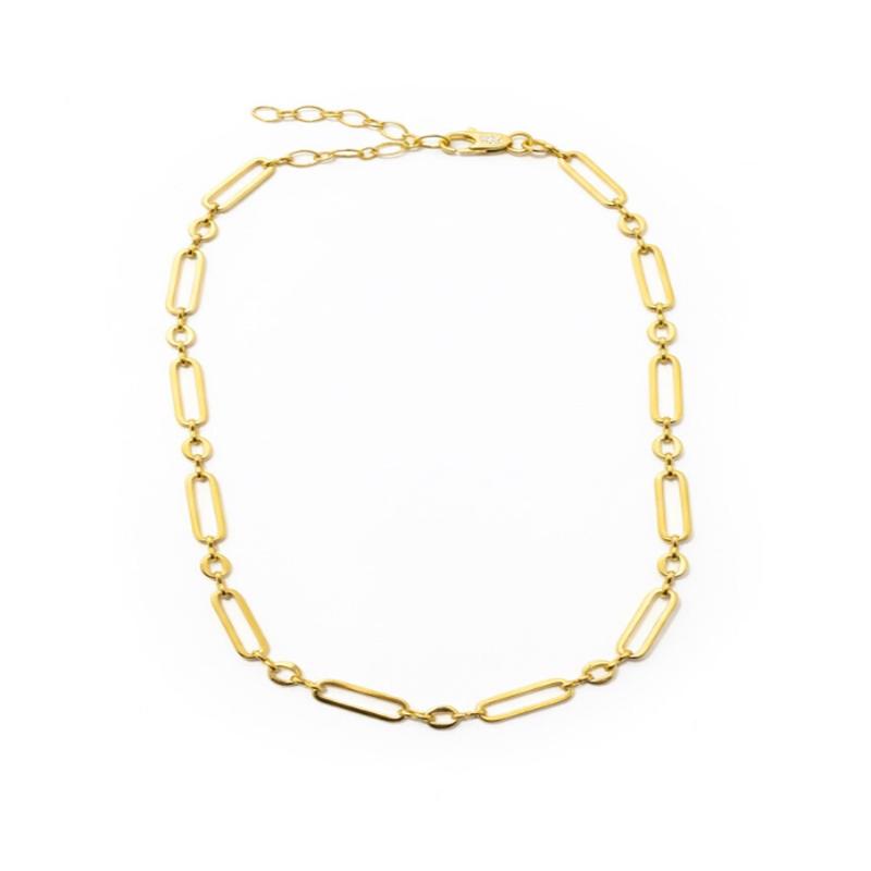 Sasha Paper Clip Necklace Gold