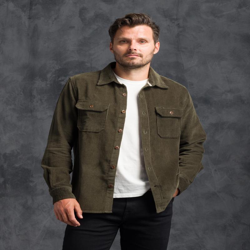 Corduroy - Utility Shirt - HunterGreen