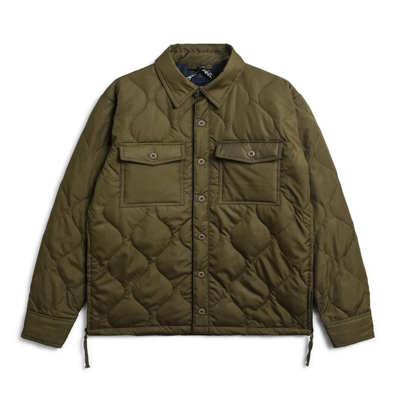 Military Down Shirt Jacket - Dark Olive