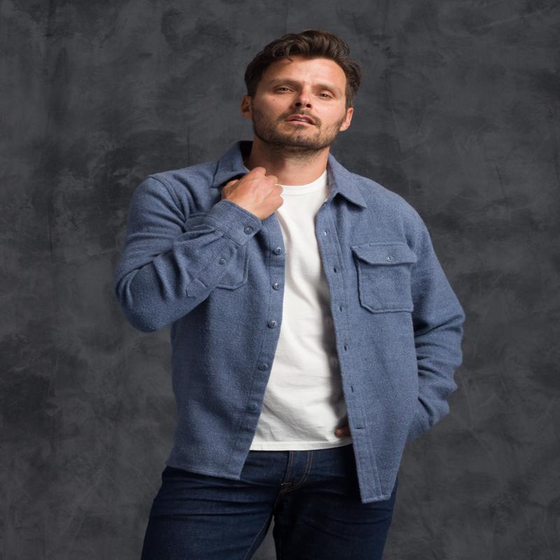 Winter Flannel - Utility Shirt - SlateBlue