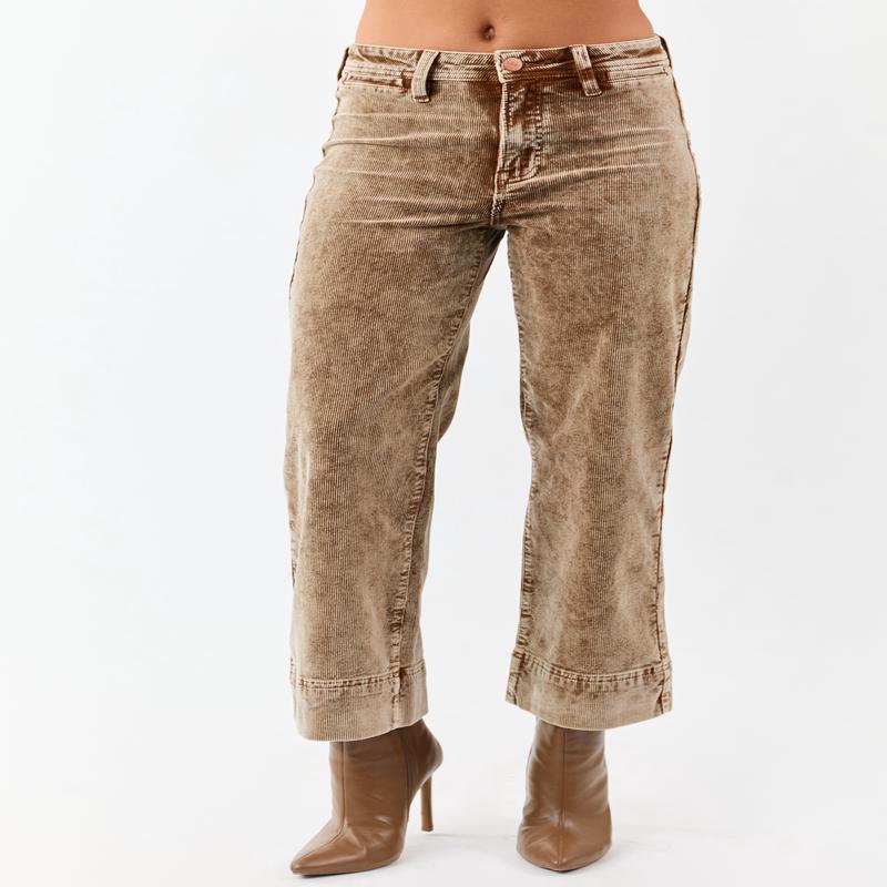 Risen Sepia Mineral Washed Corduroy Relaxed Pants