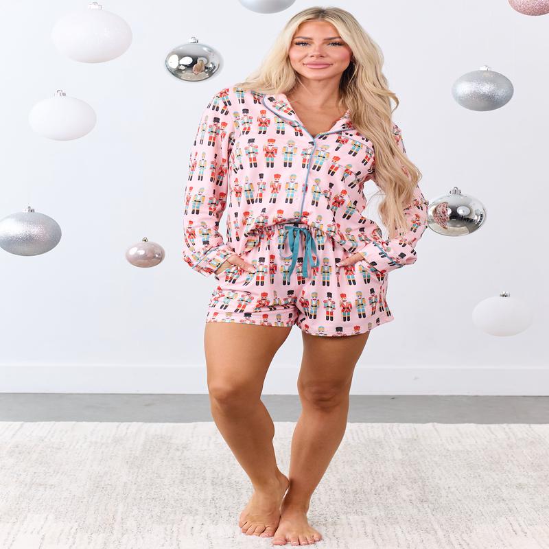 Cherry Blossom Nutcracker Top and Shorts PJ Set