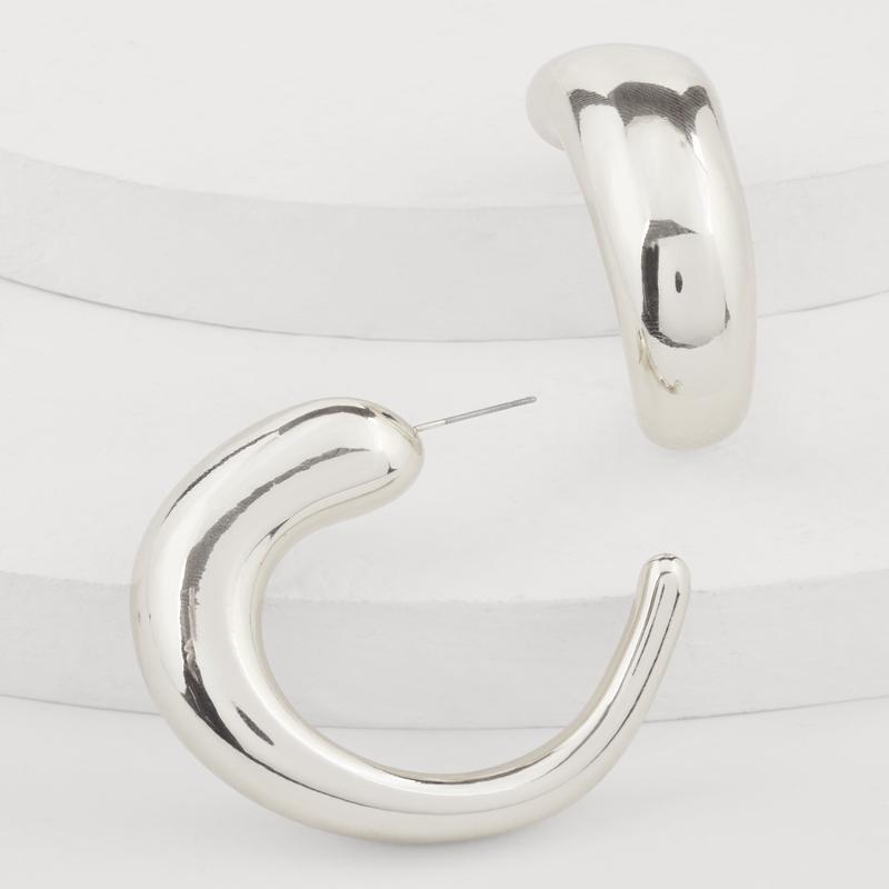 Chunky Metallic Drop Earrings