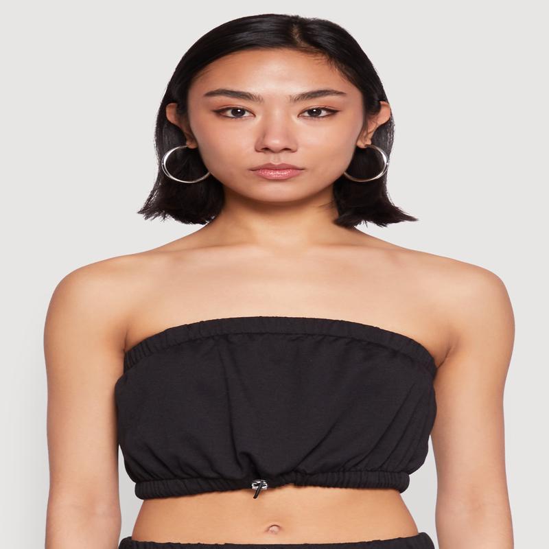 Almost Famous Toggle Drawstring Bandeau Top