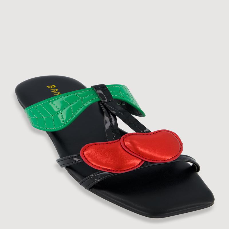 Cherries Open Toe Slide Sandals