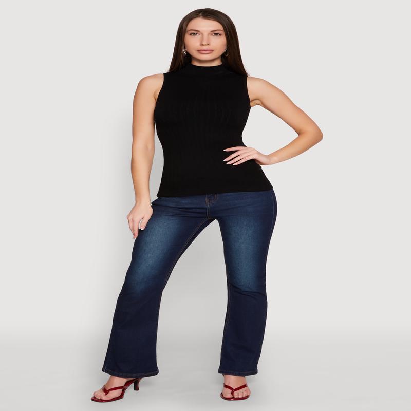 Seamless Mock Neck Tank Top