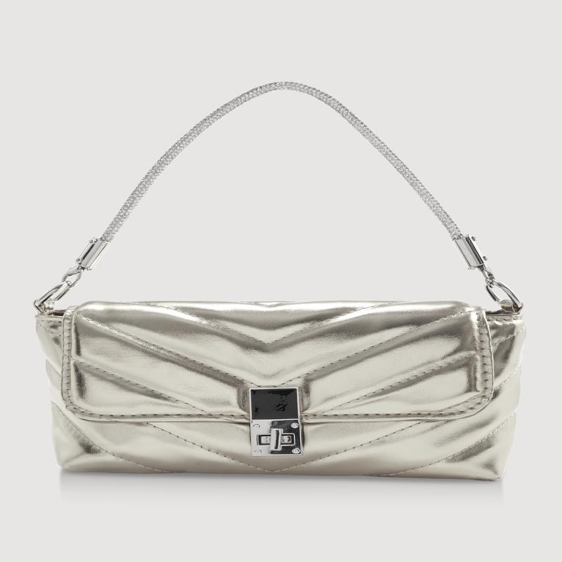 Chevron Quilted Convertible Handbag