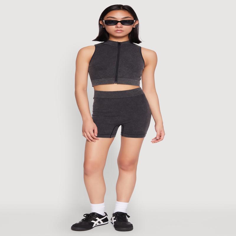 Mineral Wash Seamless Bike Shorts