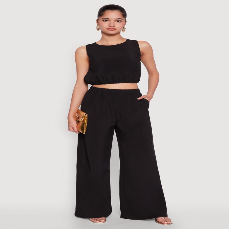 High Waisted Palazzo Pants