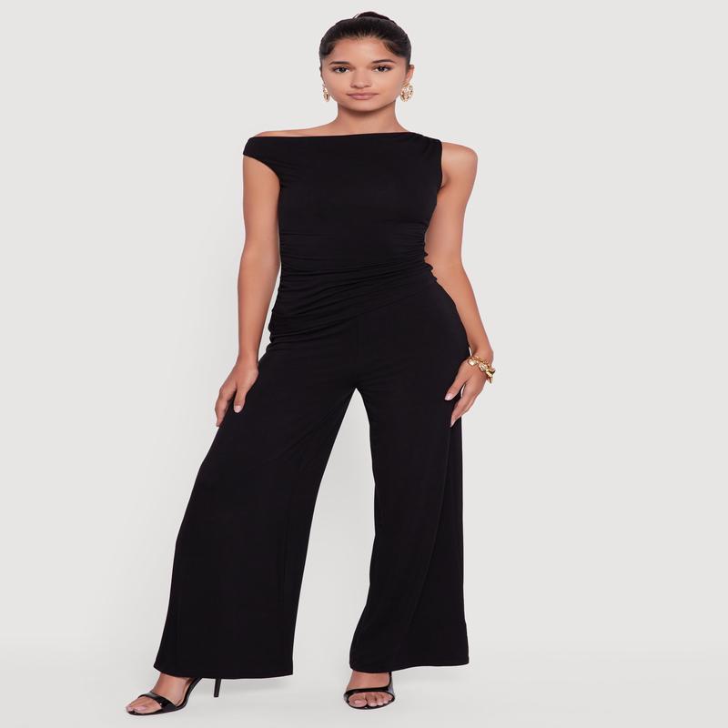 Almost Famous Solid High Waisted Pull On Pants