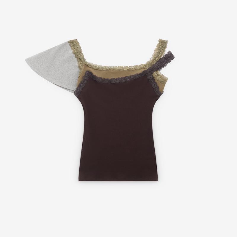 August Barron - Women's Double Tank Top - (Brown/Green)