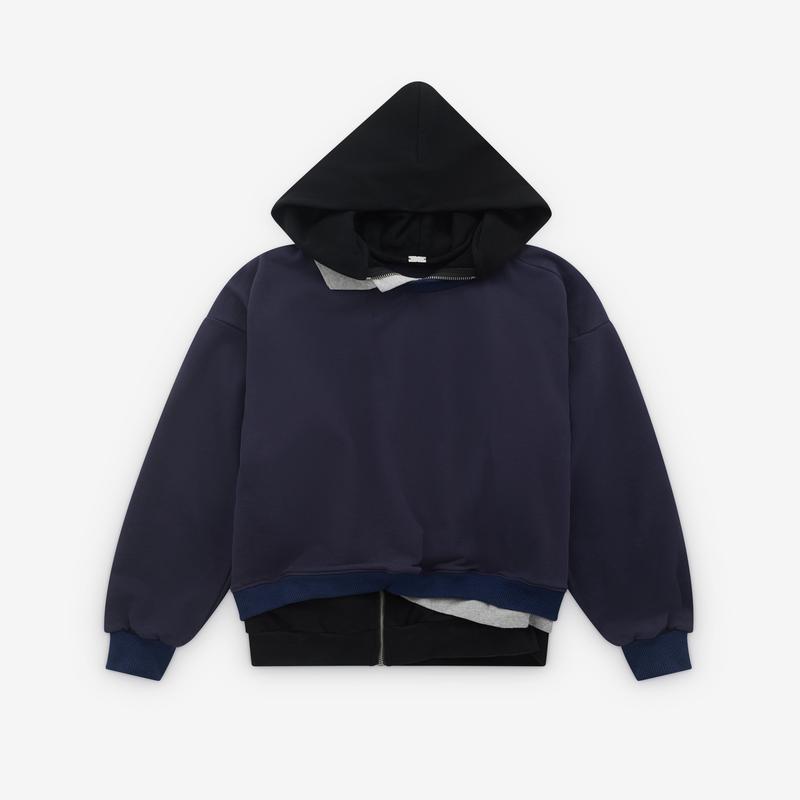August Barron - Women's Triple Hoodie - (Navy/Black)