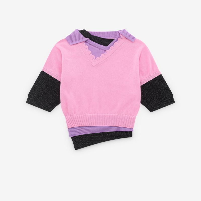 August Barron - Women's Triple Sweater - (Pink/Purple)