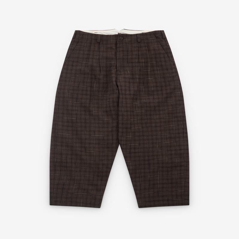 Evan Kinori - Men's Two Pleat Wool Pant - (Brown)