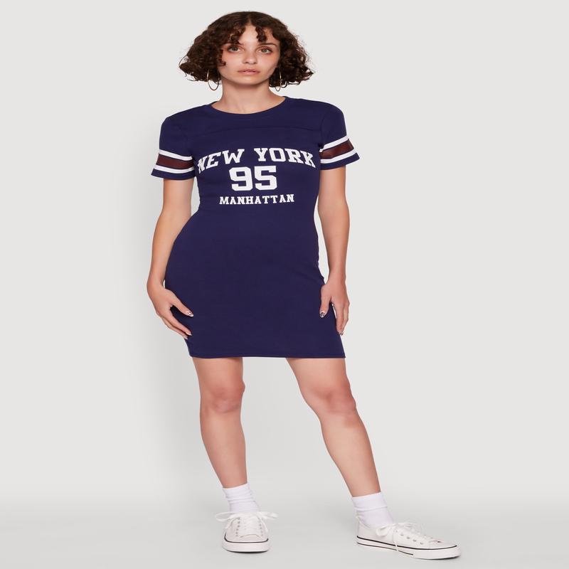 Manhattan New York 95 Graphic T Shirt Dress