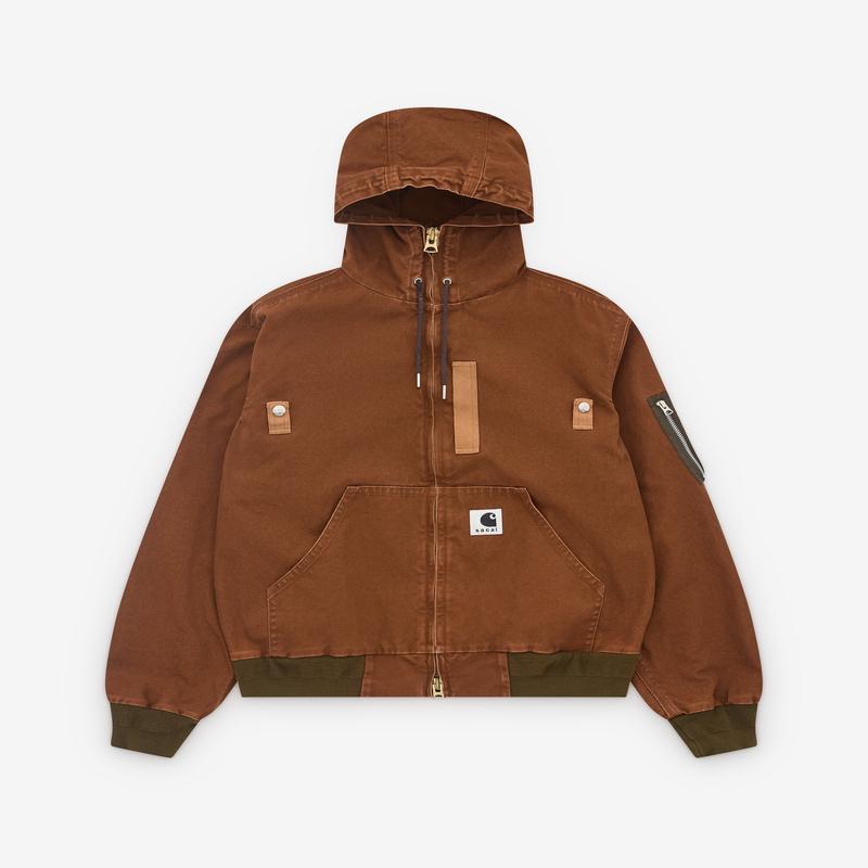 Sacai - Men's Carhartt WIP Canvas Hooded Jacket - (Brown)