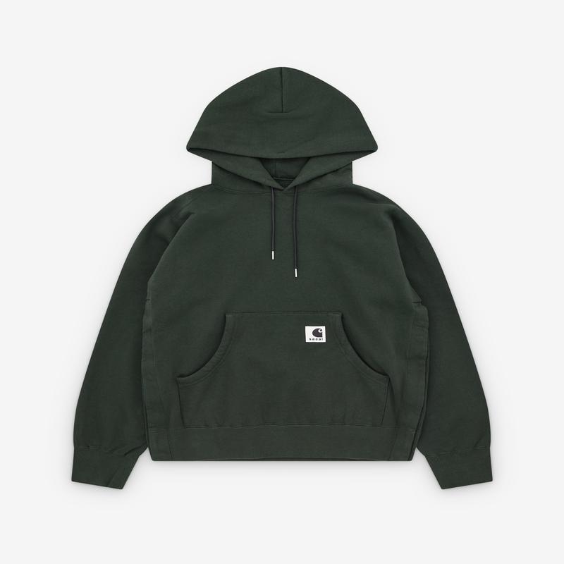 Sacai - Men's Carhartt WIP Jersey Hoodie - (Dark Green)
