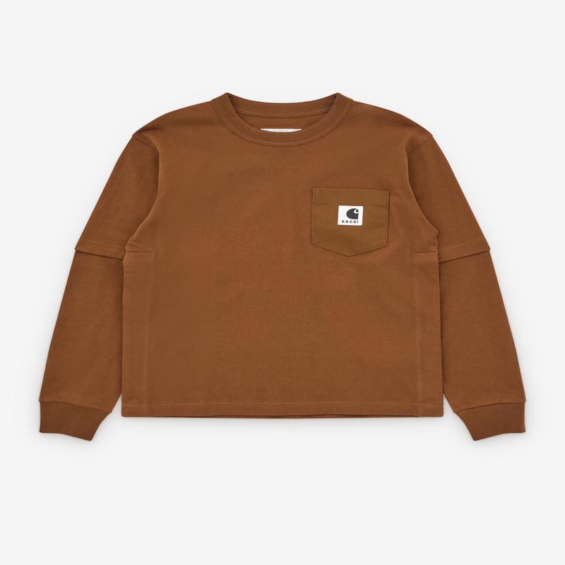 Sacai - Men's Carhartt WIP Jersey L/S T-Shirt - (Brown)
