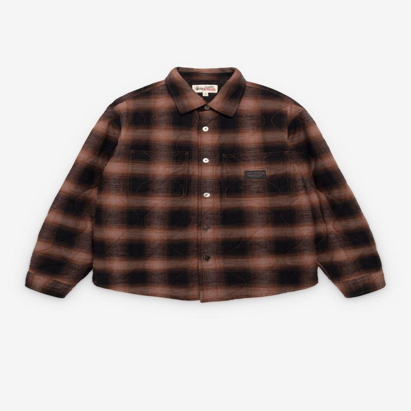 Stssy - Quilted Plaid Shirt Jacket - (Brown)