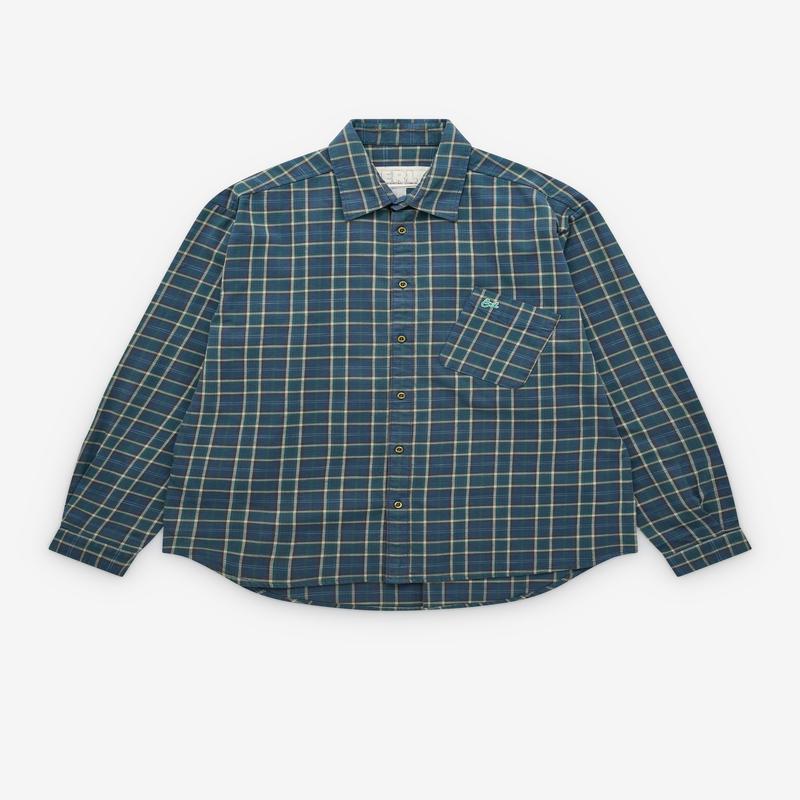 Erl - Green Plaid Overshirt - (Green)