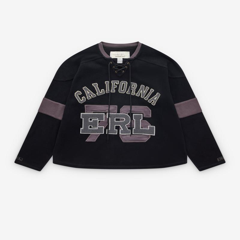 Erl - Laced Hockey Jersey - (Black)