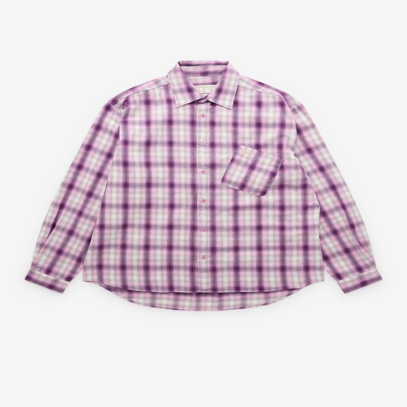Erl - Purple Plaid Overshirt - (Purple)