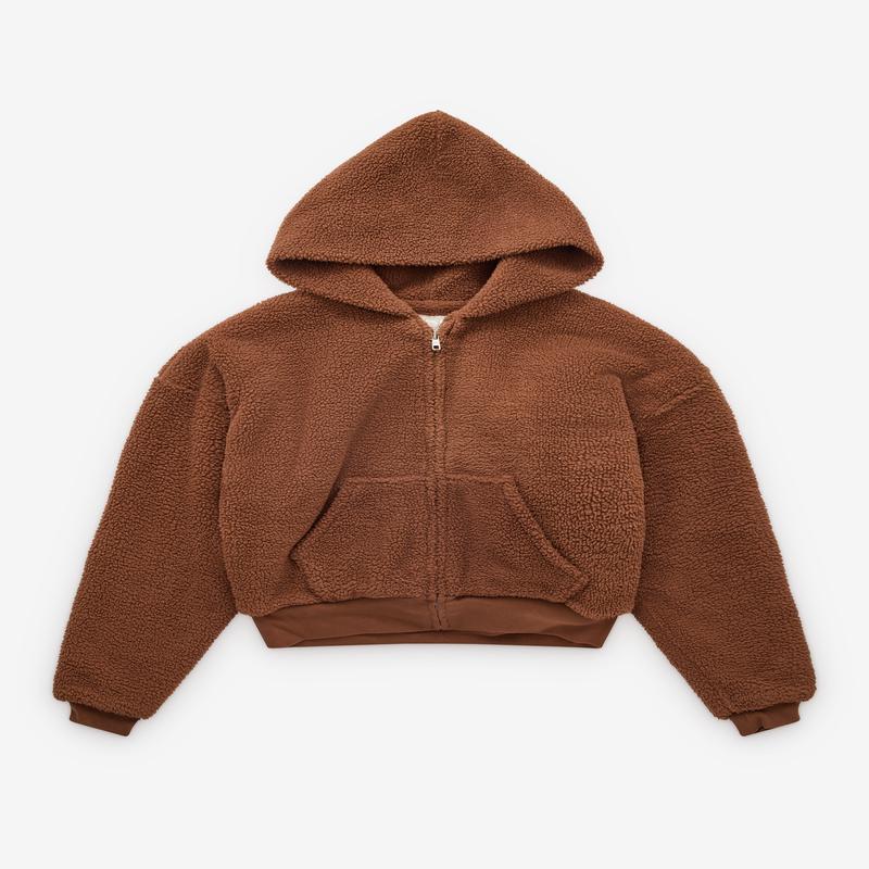 Erl - Terry Fleece Zipped Hoodie - (Brown)