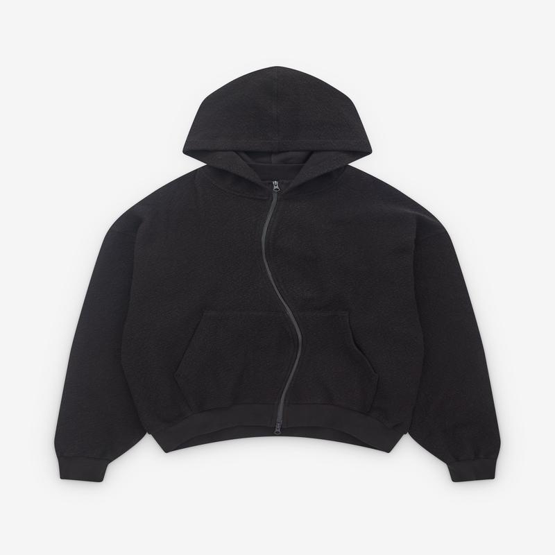 FFFPostalservice - Men's Rh Curved Zip Up Hoodie - (Black)