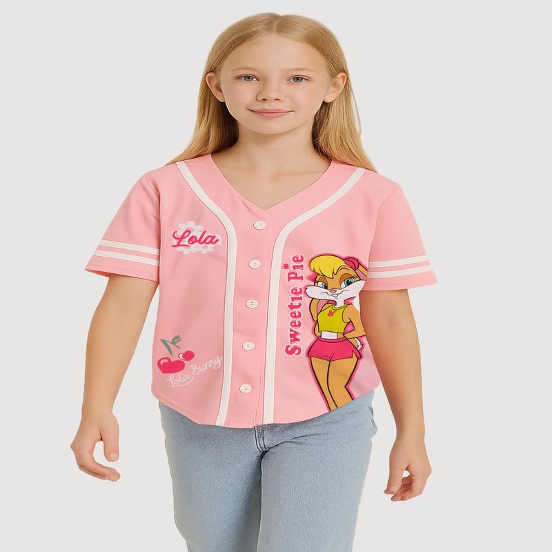 Girls Lola Bunny Sweetie Pie Graphic Baseball Jersey