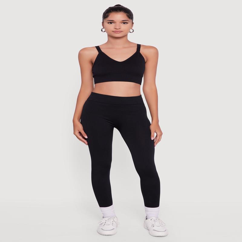 High Waisted Fleece Lined Leggings