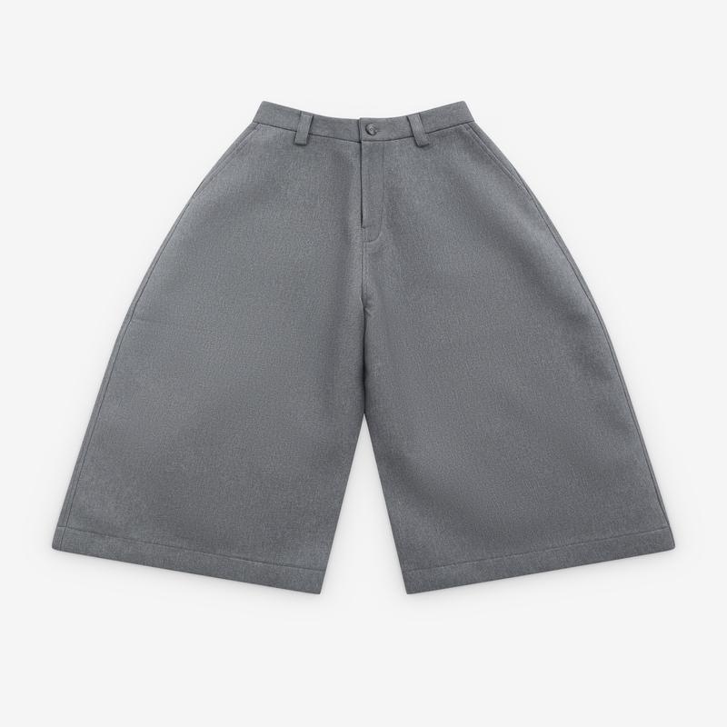 Melitta Baumeister - Women's Bonded Wool Culottes - (Melange Grey)