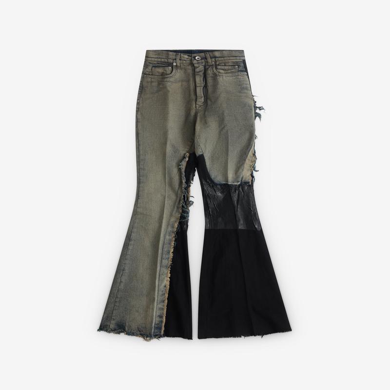 Rick Owens - Womens Denim Bolan Trousers - (Dirt)