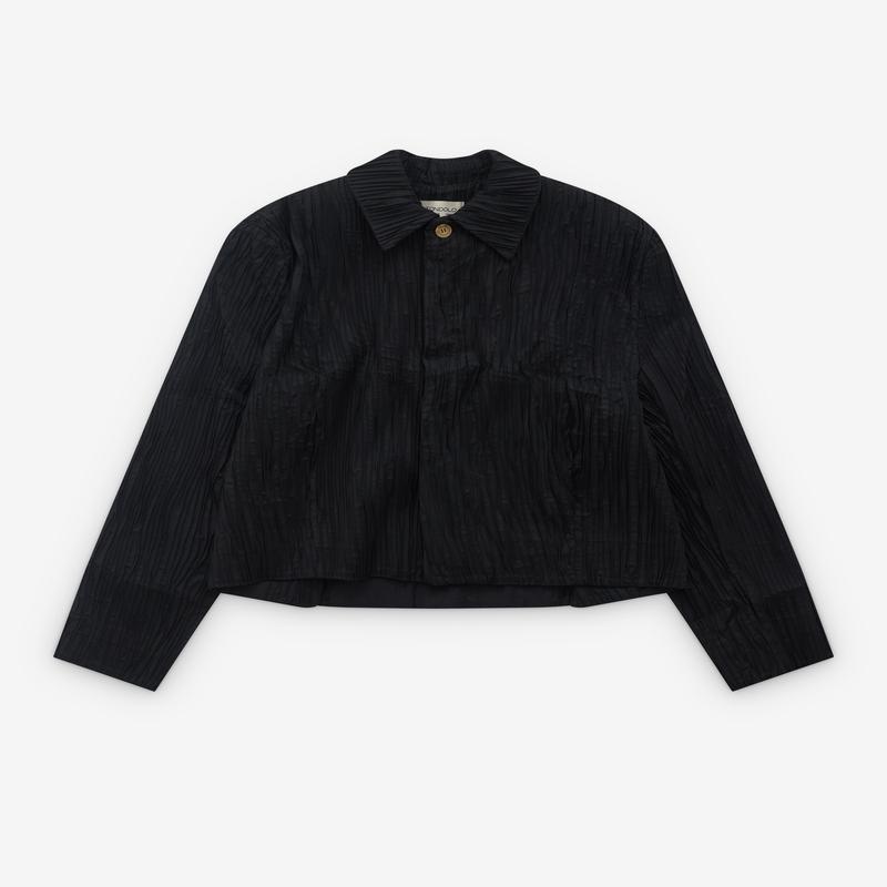 Tondolo - Men's Gilled Wool Jacket - (Meteorite)