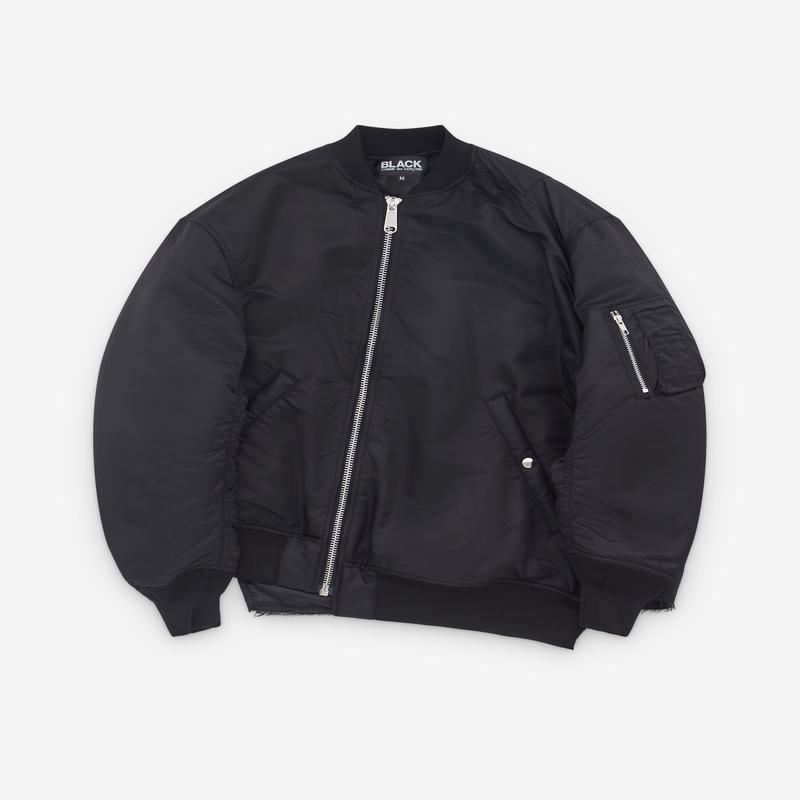 Black Comme des Garons - Asymmetric Bomber Jacket - (Black)